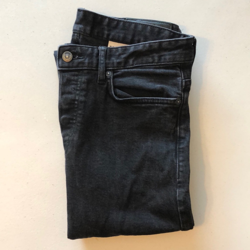 Size 32 x 34 slim low waist black wash H&M jeans.